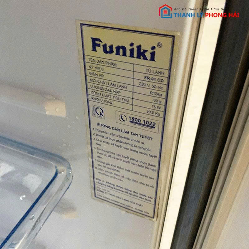 tu-lanh-funiki-1-canh-model-fr-91cd-cu-3 Tủ Lạnh Funiki 1 Cánh Model FR-91CD Cũ