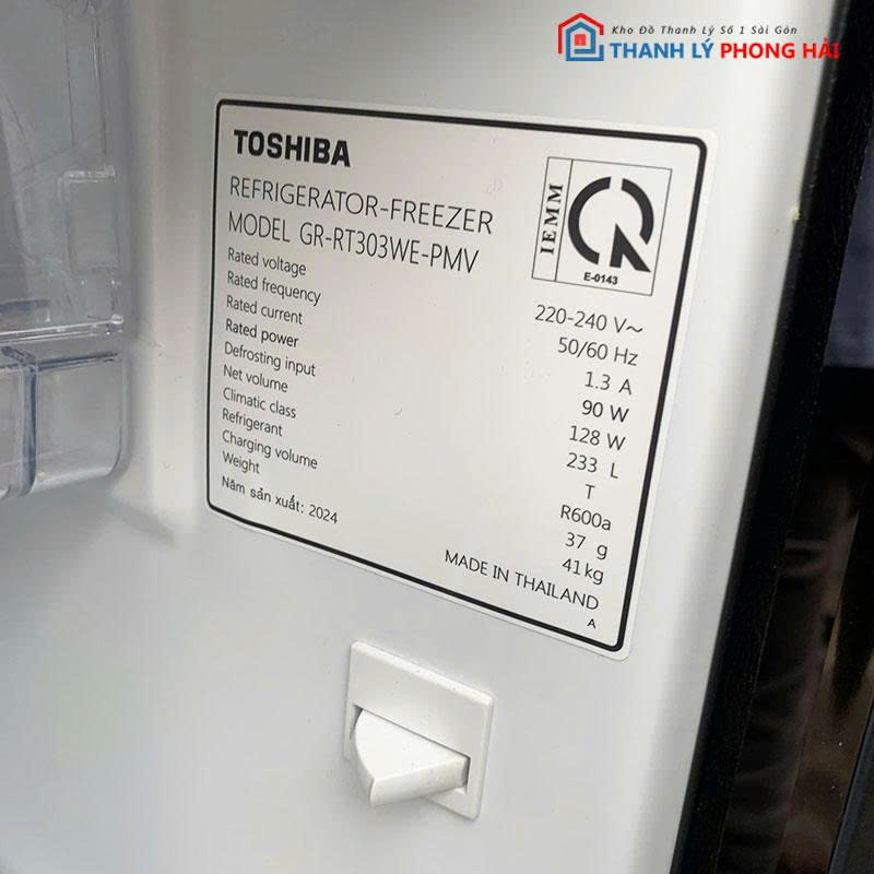 tu-lanh-toshiba-gr-rt303we-pmv-4 Tủ Lạnh Toshiba GR-RT303WE-PMV 2 Cánh 233L Cũ