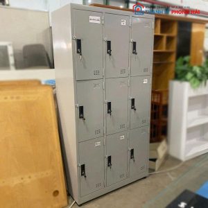 Tủ Locker Sắt 9 Ngăn Cũ