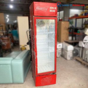 Tủ Mát 1 Cánh Kính Màu Đỏ Cũ