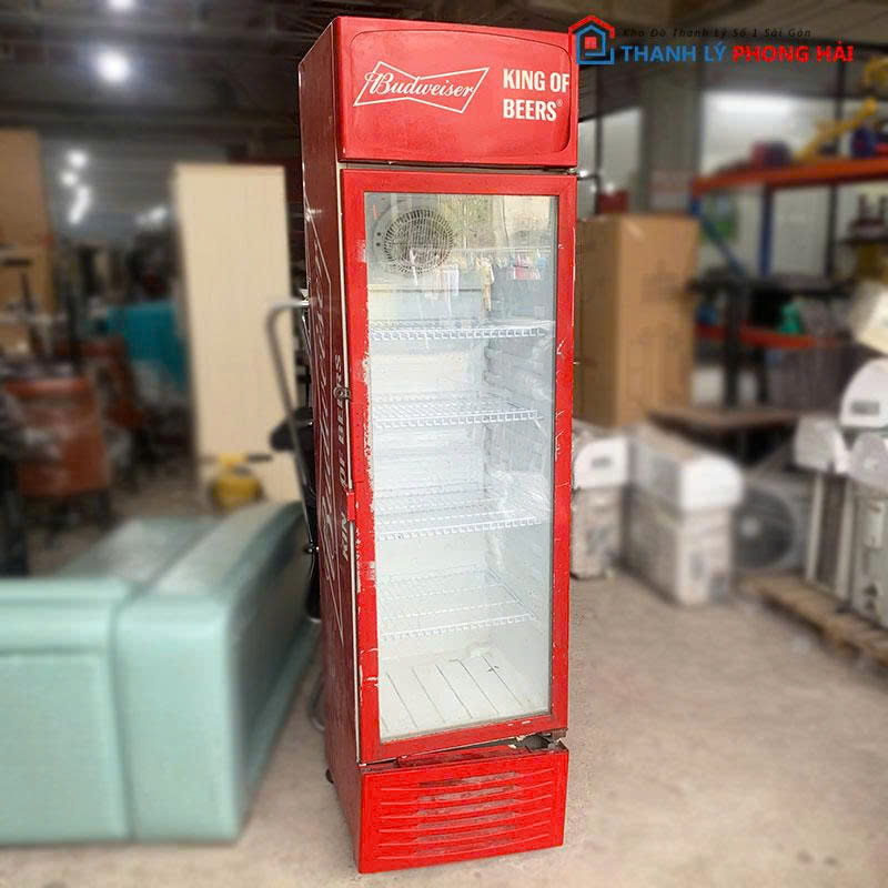 tu-mat-1-canh-kinh-mau-do-cu-1 Tủ Mát 1 Cánh Kính Màu Đỏ Cũ