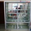 Tủ Nhôm Kính 1m8 Nhiều Tầng Cũ