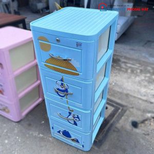 Tủ Nhựa Quy Phúc 4 Tầng Cũ 44cm