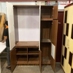 Tủ Quần Áo 1m36 Nhiều Ngăn 6 Cánh Cũ