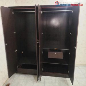 Tủ Quần Áo 1m7 4 Cánh Cũ Phối Gương