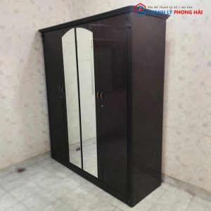 Tủ Quần Áo 1m7 4 Cánh Cũ Phối Gương