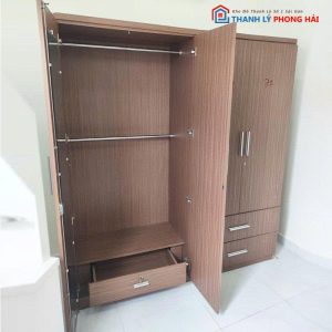 Tủ Quần Áo 4 Cánh 1m8 Có Gương Cũ
