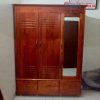Tủ Quần Áo Gỗ Tự Nhiên 3 Cánh Cũ 1m4