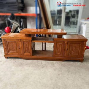 Tủ Tivi Gỗ Tự Nhiên 2m Cũ