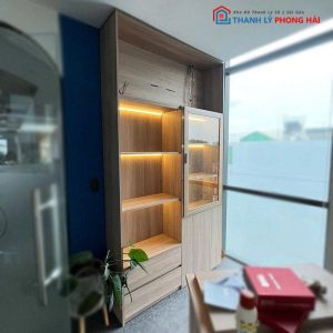 Tủ Trưng Bày Gỗ MDF Cũ Có Đèn LED