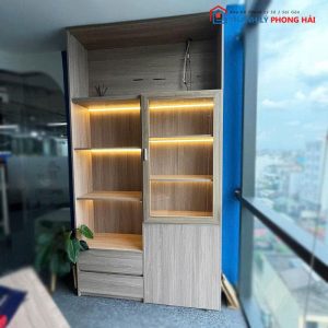 Tủ Trưng Bày Gỗ MDF Cũ Có Đèn LED