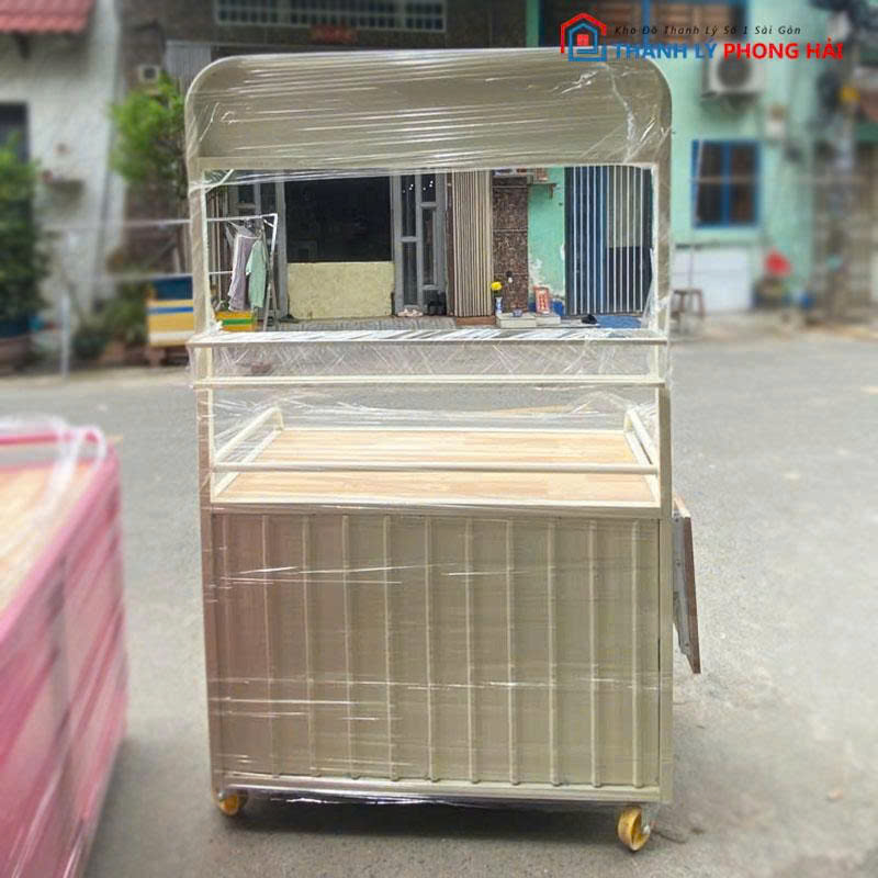 xe-ban-hang-takeaway-bang-alu (4) Xe Bán Hàng Takeaway Bằng Alu Mới 99%