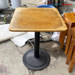 Bàn Cafe 60cm Chân Sắt Mặt Gỗ Ghép (Nhiều Mẫu)