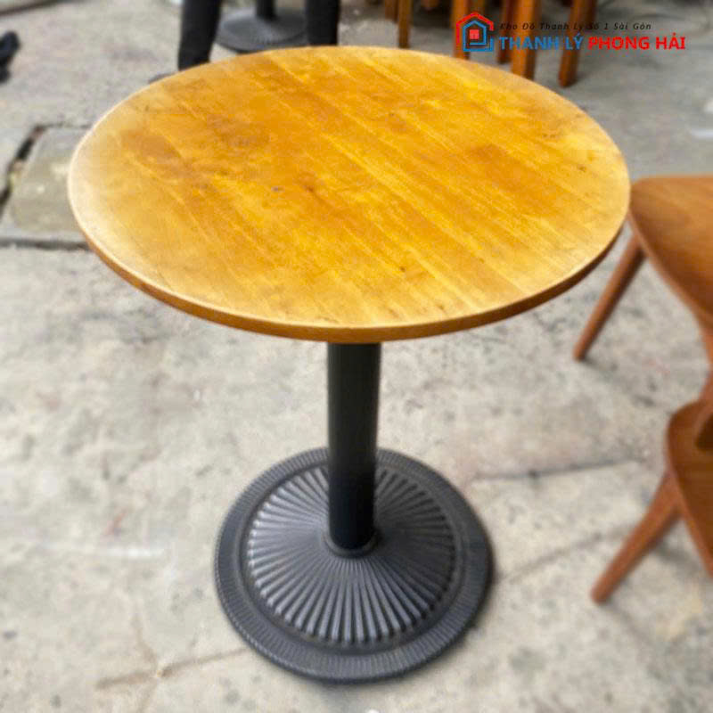 ban-cafe-60cm-chan-sat-mat-go-2 Bàn Cafe 60cm Chân Sắt Mặt Gỗ Ghép (Nhiều Mẫu)