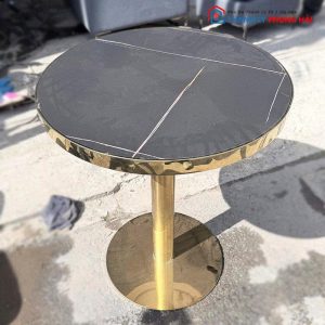 Bàn Cafe Chân Mạ Vàng Cũ