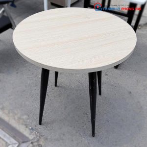 Bàn Cafe Tròn Chân Côn Sắt Cũ