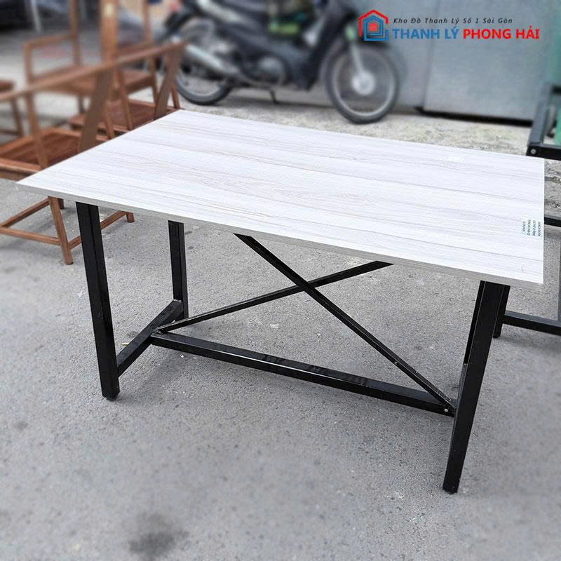 ban-chan-sat-cheo-mat-go-1m2-cu-1 Bàn Chân Sắt Chéo Mặt Gỗ 1m2 Cũ