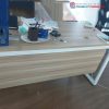 Bàn Chân Sắt Mặt MDF Cũ Kèm Bửng Che