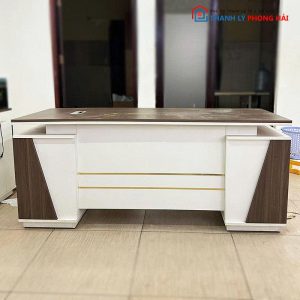 Bàn Giám Đốc Cũ Kèm Tủ Hồ Sơ Hai Bên