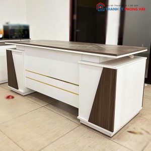 Bàn Giám Đốc Cũ Kèm Tủ Hồ Sơ Hai Bên