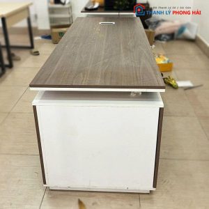 Bàn Giám Đốc Cũ Kèm Tủ Hồ Sơ Hai Bên