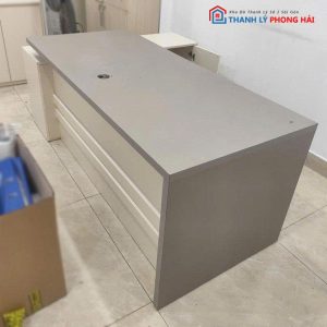Bàn Giám Đốc Gỗ Công Nghiệp Cũ Kèm Tủ Phụ Góc L