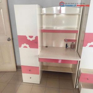 Bàn Học Cho Bé 1m2 Kèm Tủ Kệ Sách Cũ