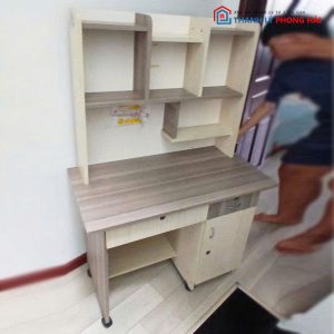 Bàn Học Cho Bé Gỗ MDF Cũ Kèm Kệ Sách