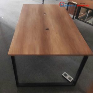 Bàn Làm Việc 1m63 Chân Sắt Mặt Gỗ Cũ