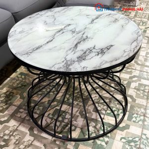 Bàn Sofa Chân Eo Mặt Vân Đá Mới 99%