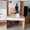 Bàn Trang Điểm Gỗ MDF Cũ Kèm Gương Lớn