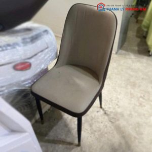 Bộ Bàn Ăn Chân Côn Kèm 6 Ghế Da Cũ