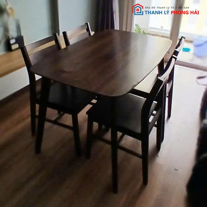 bo-ban-an-go-tu-nhien-cu-kem-4-ghe-2 Bộ Bàn Ăn Gỗ Tự Nhiên Cũ Kèm 4 Ghế