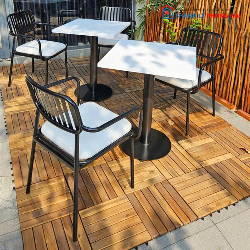 bo-ban-ghe-cafe-9-la-kem-ban Bộ Bàn Ghế Cafe 9 Lá Kèm Bàn Composite Mới 99%