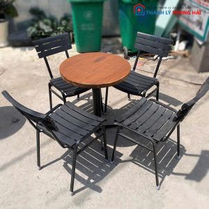 Bộ Bàn Ghế Cafe Qui Phúc 4 Ghế Cũ