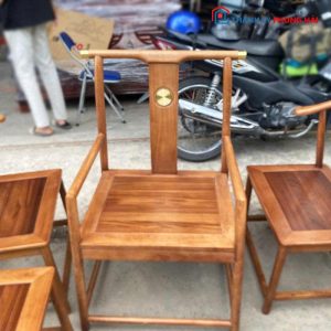 Bộ Bàn Ghế Gỗ Tự Nhiên Kèm 5 Ghế Cũ