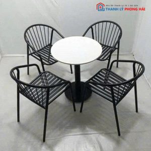 Bộ Bàn Ghế Sắt Coca Mới 99%