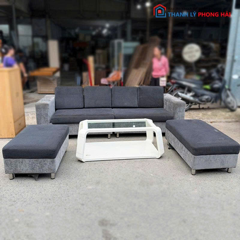 bo-sofa-boc-nhung-cu-kem-ban-1 Bộ Sofa Bọc Nhung Cũ Kèm Bàn Hiện Đại
