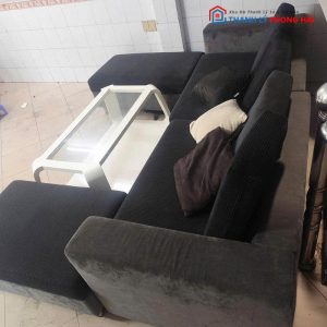 Bộ Sofa Bọc Nhung Cũ Kèm Bàn Hiện Đại