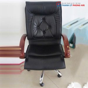 Ghế Giám Đốc Tay Gỗ Chân Xoay Cũ