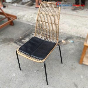 Ghế Mây Decor Cũ Chân Sắt