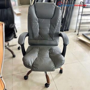 Ghế Trưởng Phòng Da Xám Cũ