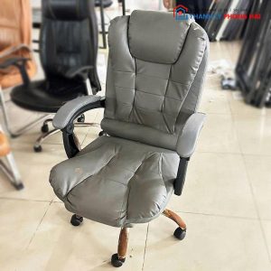 Ghế Trưởng Phòng Da Xám Cũ