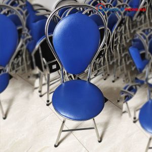 Ghế Xếp Inox Bọc Da Cũ