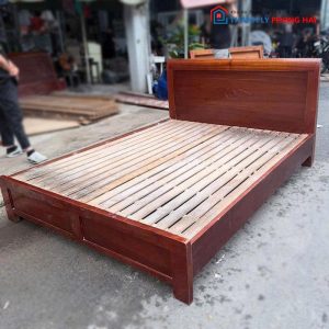 Giường 1m6 Gỗ Tự Nhiên Kiểu Đơn Giản Cũ