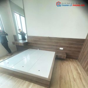 Giường Bệt Gỗ Công Nghiệp 1m6 Cũ