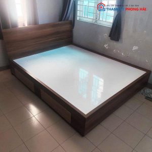 Giường Gỗ MDF 1m6 Cũ Kèm 2 Hộc Kéo