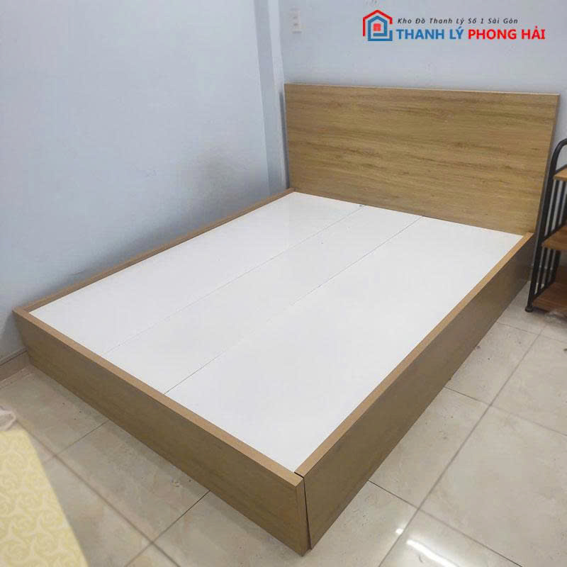 giuong-go-mdf-1m6-dat-phan-cu-1 Giường Gỗ MDF 1m6 Dát Phản Cũ