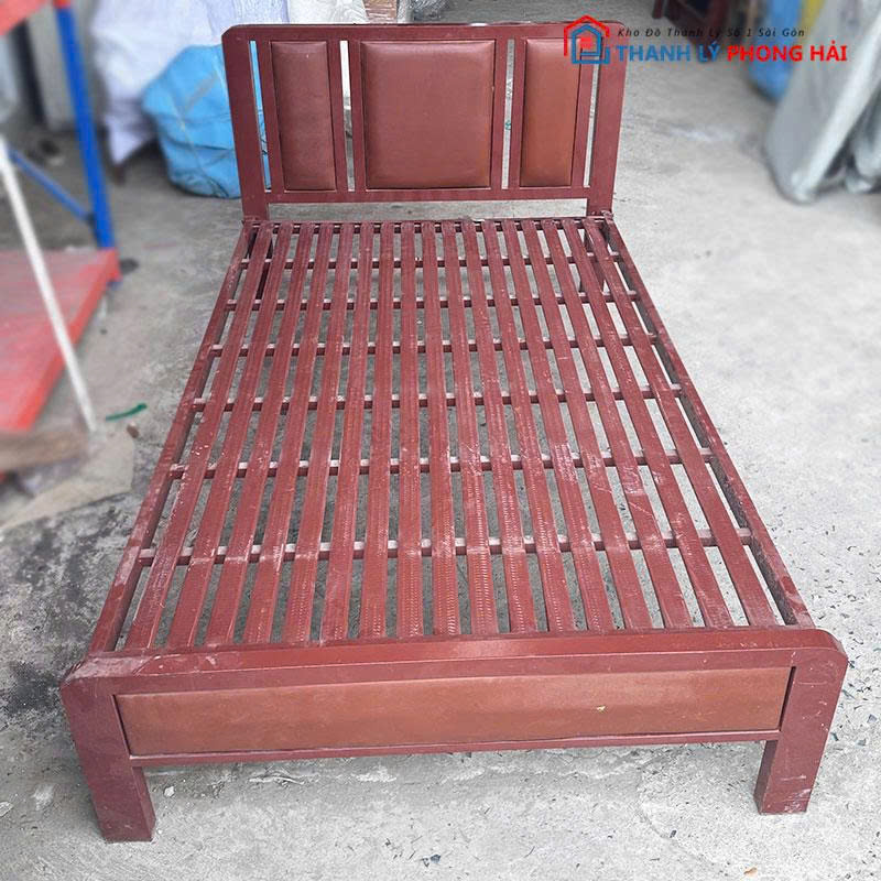 giuong-sat-hop-1m2-dau-giuong-op-nem-1 Giường Sắt Hộp 1m2 Đầu Giường Ốp Nệm Cũ