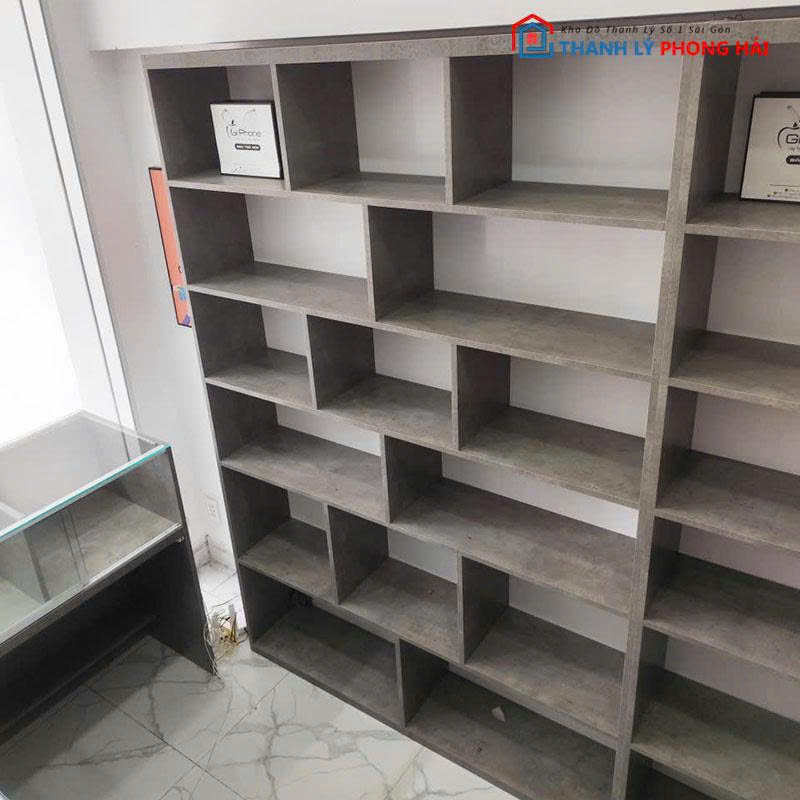 ke-sach-nhieu-ngan-1m45-cu-2 Kệ Sách Nhiều Ngăn 1m45 Cũ